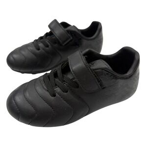 BRAVA Soccer Cleats Toddler 10D Black Athletic Soccer Shoes Hook Loop 160466